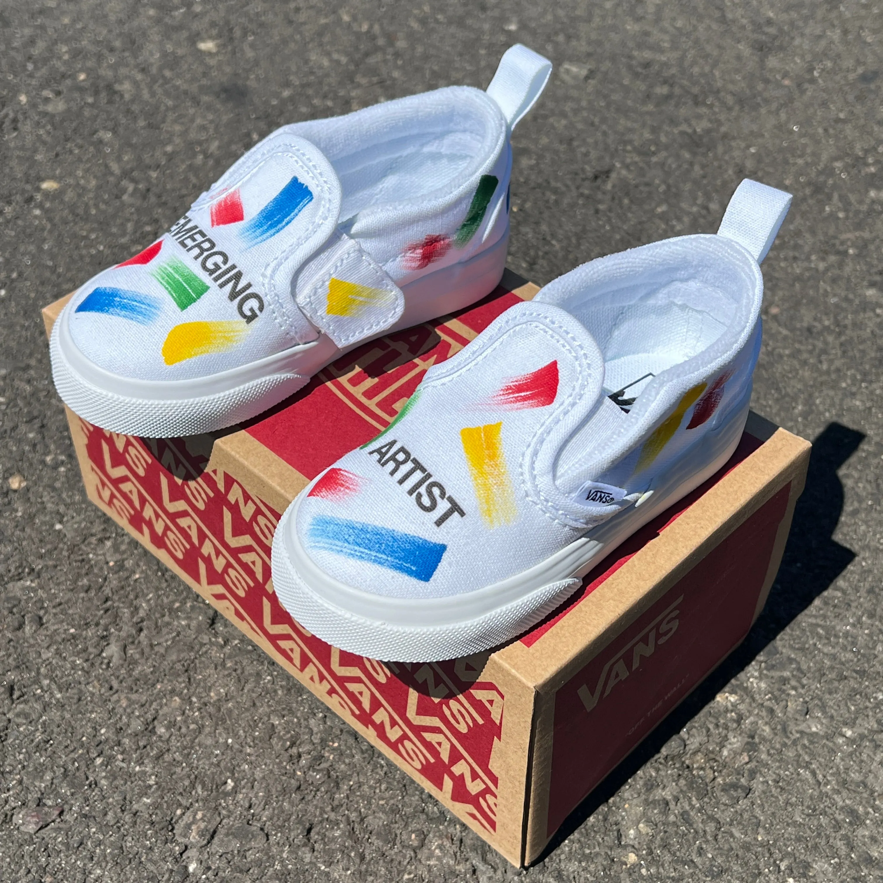 Custom Vans Shoes - Emerging Artist Vans Slip Ons