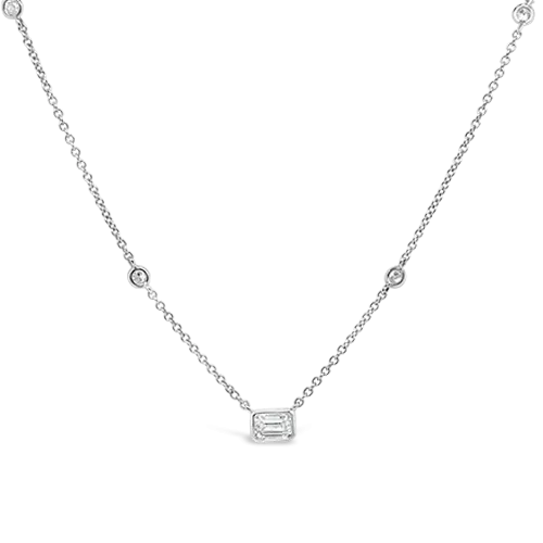 Diamond Pendant with Diamonds by the Yard Chain