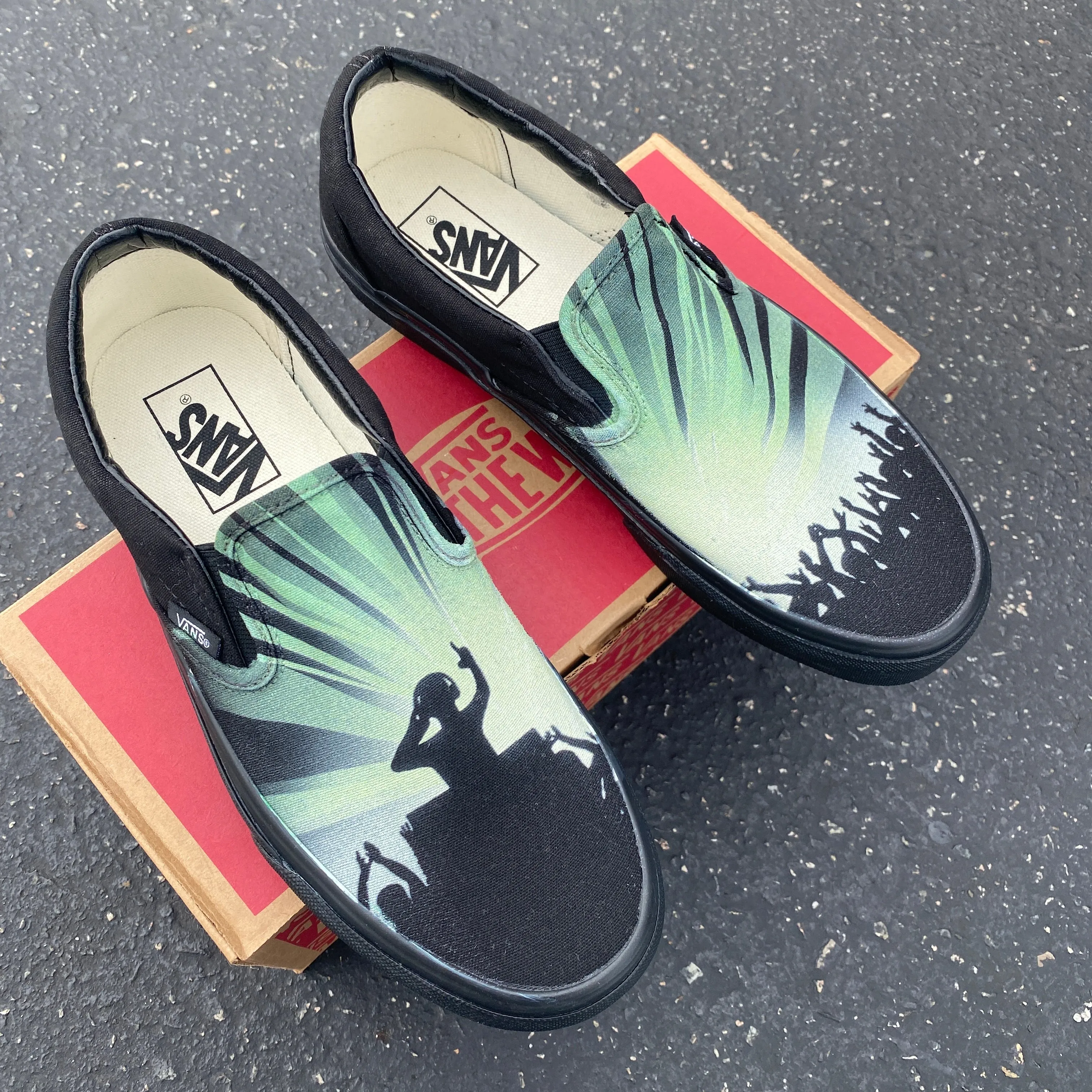 DJ Rave Party Slip Ons - Custom Vans Shoes