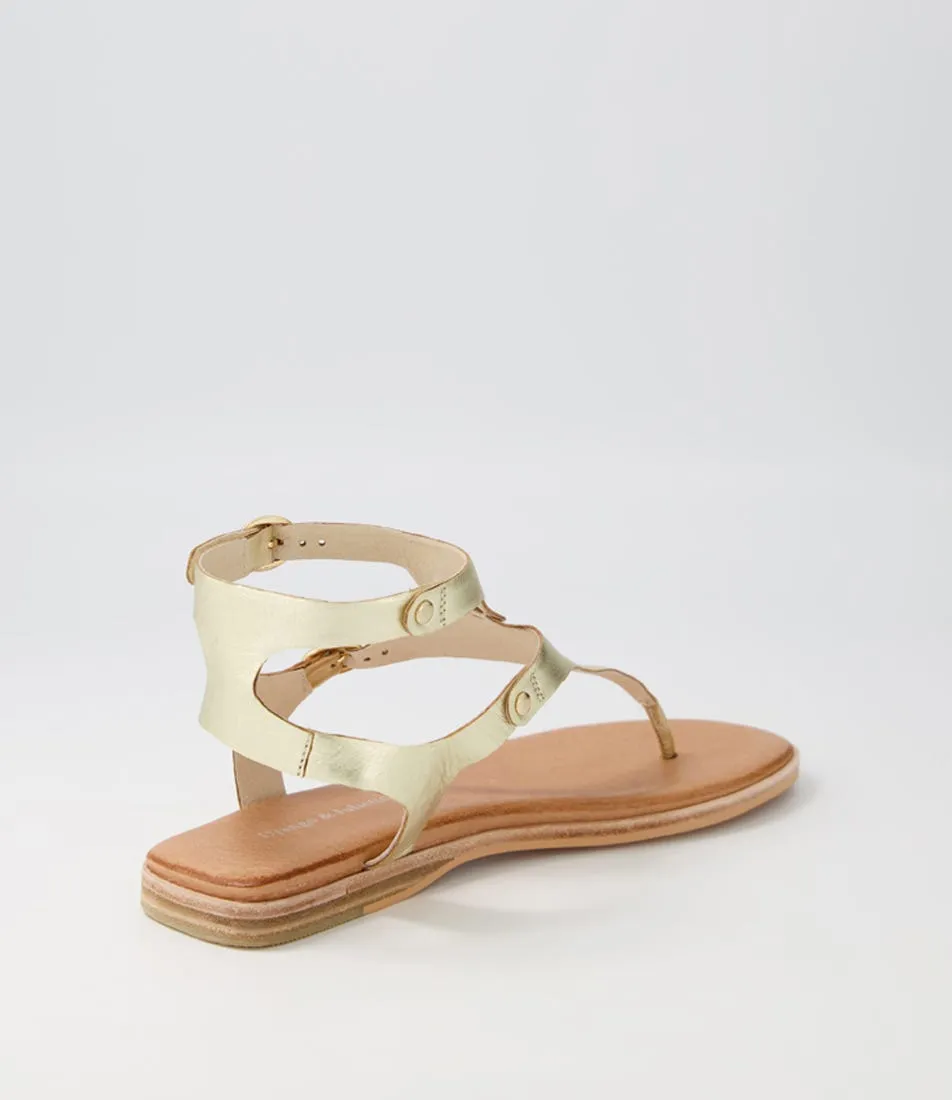 Django & Juliette - Sandals - Taclo - Pale Gold / Leather