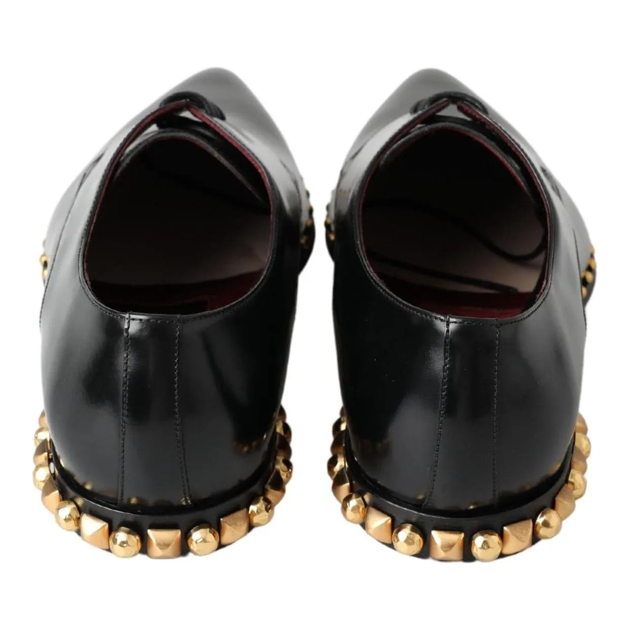 Dolce & Gabbana Elegant Studded Derby Formal Shoes