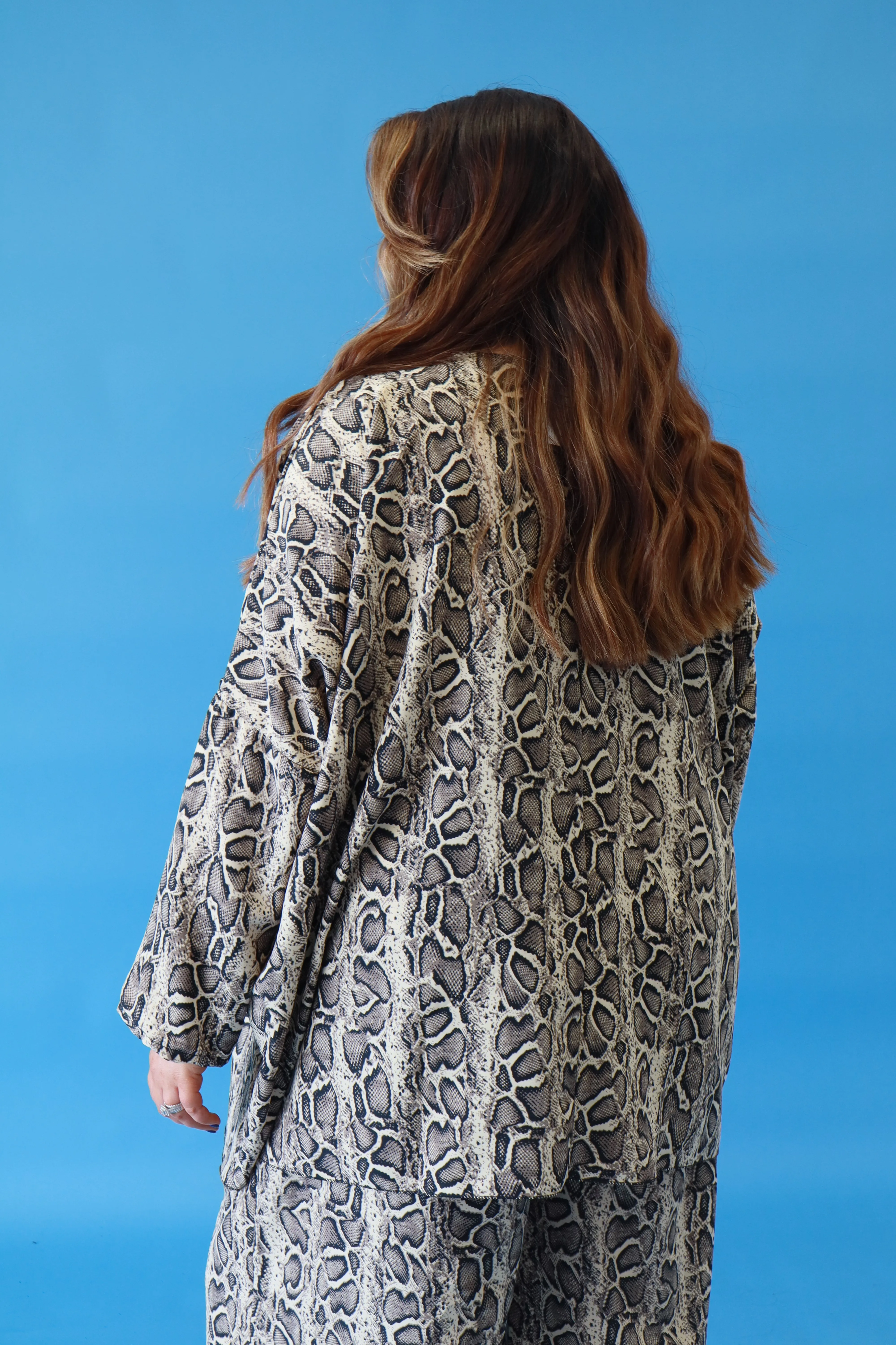 Emma Blouse in Snake Print