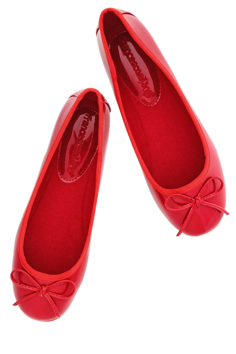 FRANCESCO MILANO ERMA Red Pattent Ballerinas