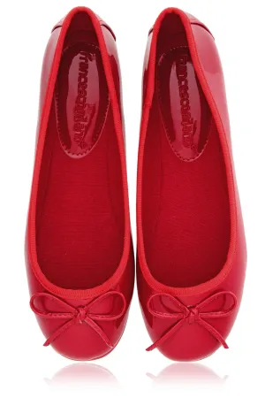 FRANCESCO MILANO ERMA Red Pattent Ballerinas