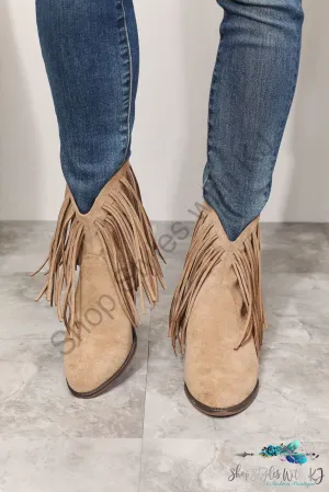 Fringe Cowboy Western Ankle Boots