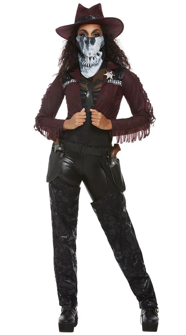 Ghostly Western Cowgirl Costume