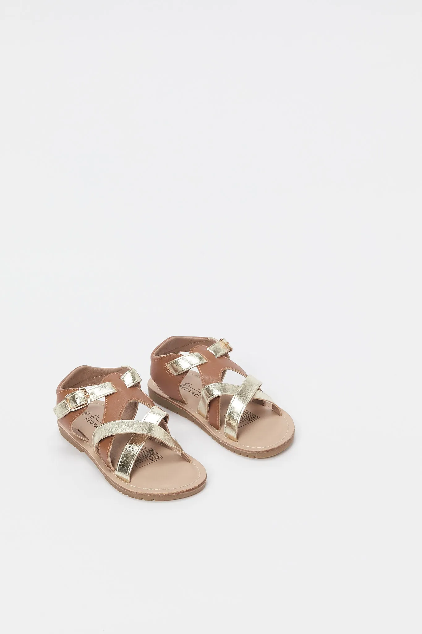 Girls Gold Strap Sandal