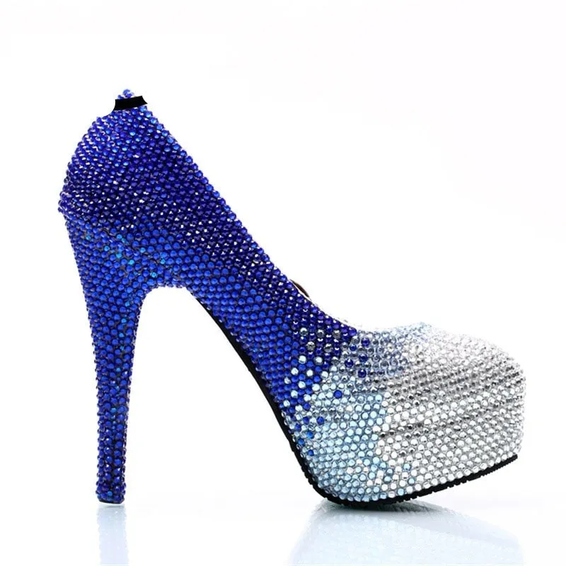 Gradual Phoenix Crystal Shoe Wedding Party High Heels