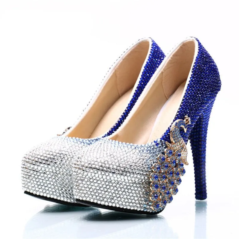 Gradual Phoenix Crystal Shoe Wedding Party High Heels