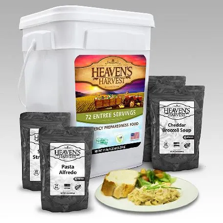 Heaven's Harvest - 1 Month Entrée Pail - 72 Servings