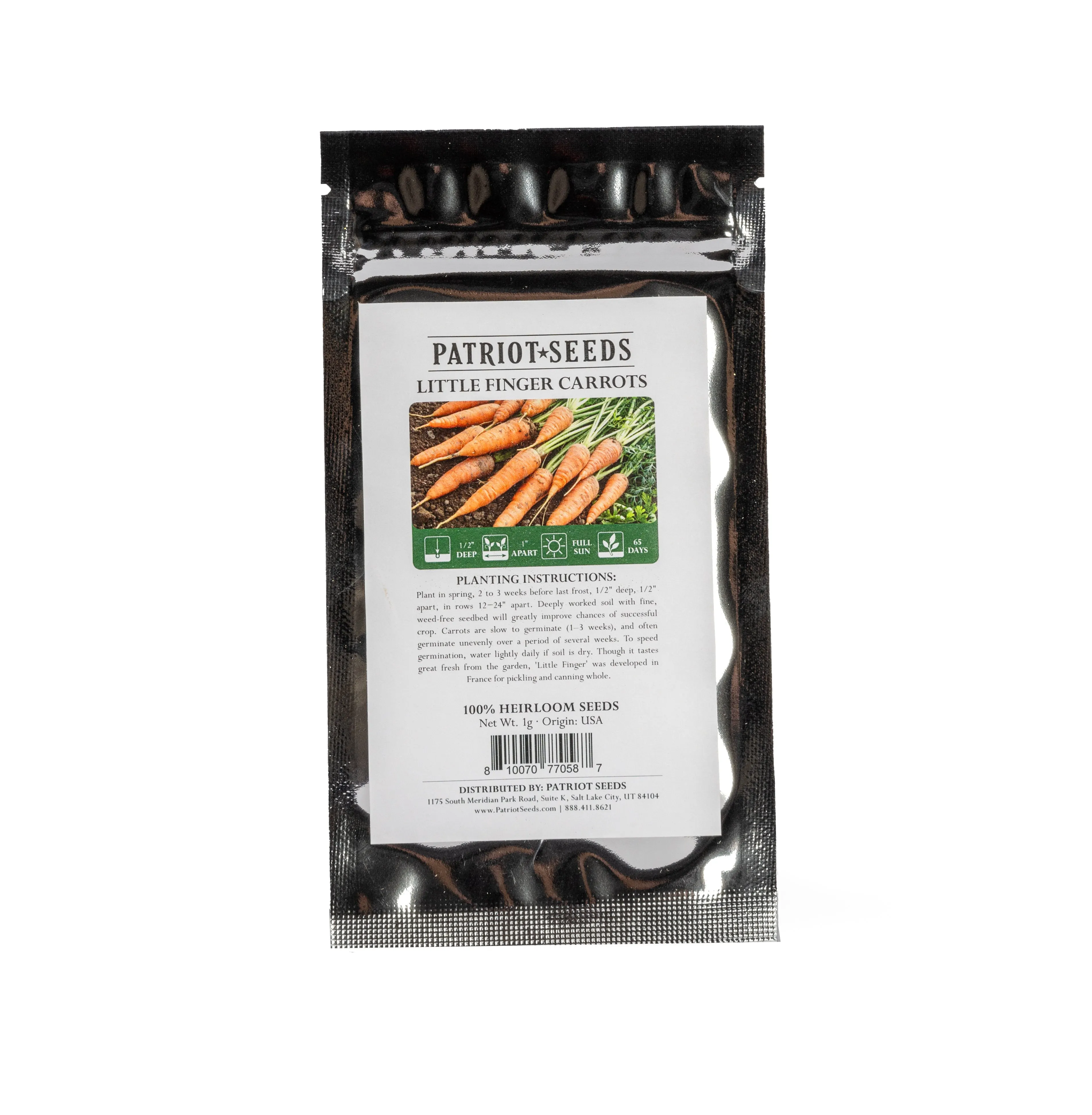 Heirloom Little Finger Carrot Seeds (1g) by Patriot Seeds