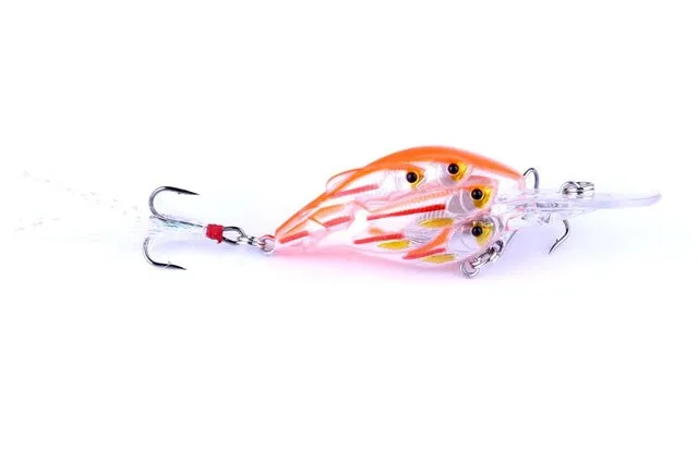 HENGJIA 1pc Diving Depth Crankbait Fishing Lures Swimbait Isca Artificial Bait floating Fishing Wobblers 7.5cm 9g pesca peche