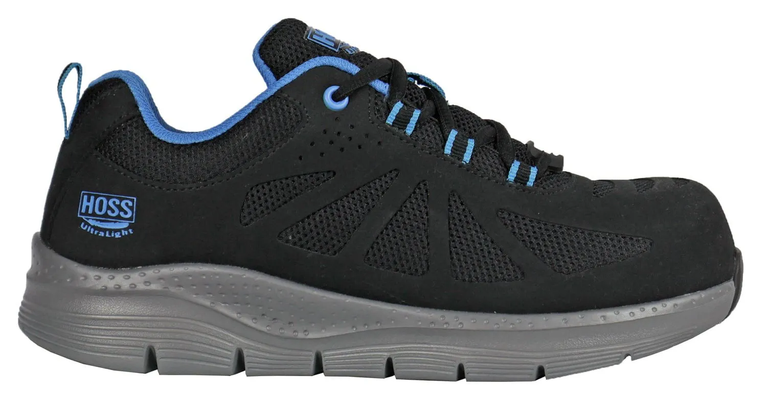 Hoss Boots Womens Black/Sky Blue Mesh Skyline UL CT Work Shoes