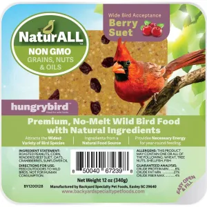 Hungrybird Naturall Berry Non GMO Suet Cake 12 oz.