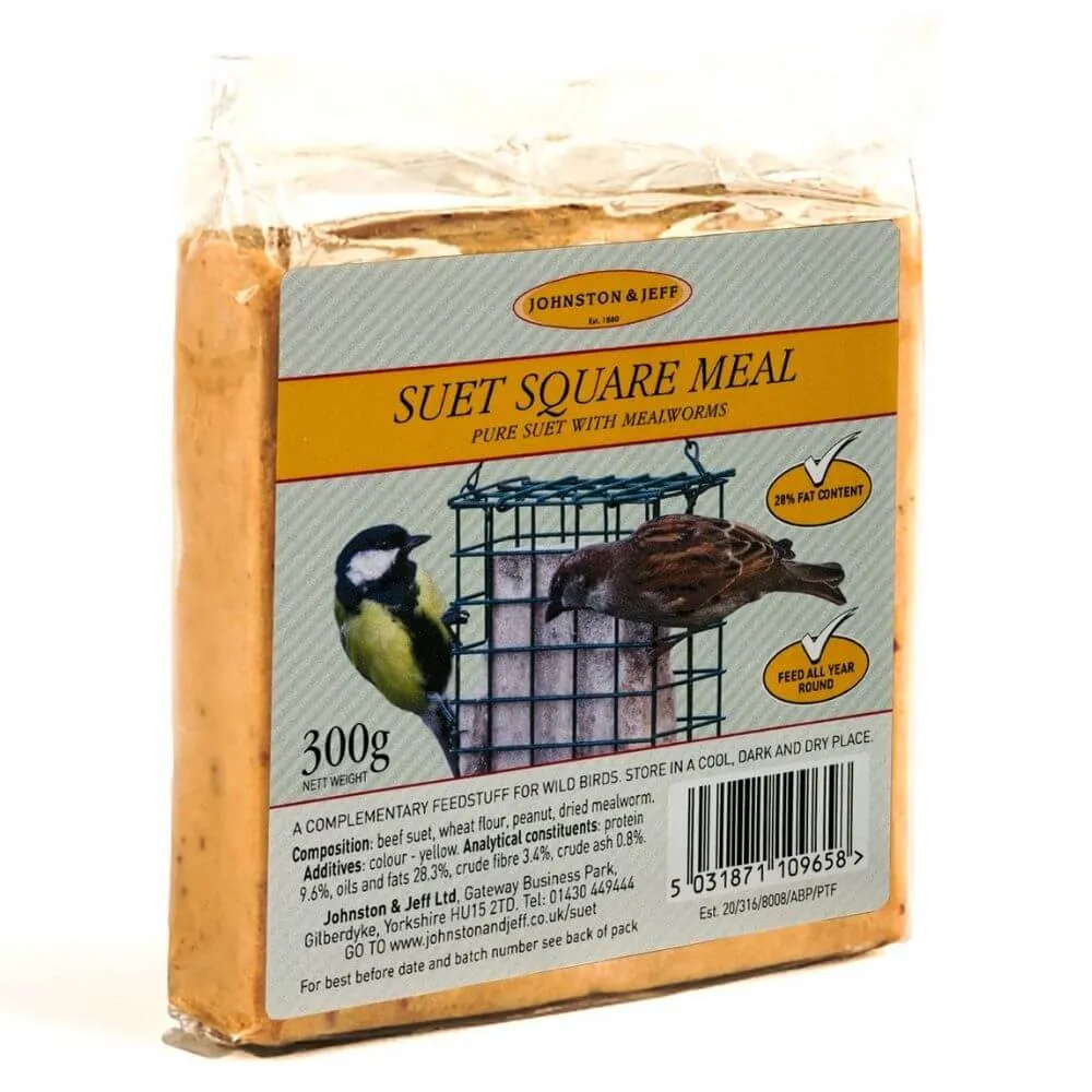 Johnston & Jeff Suet Blocks with Mealworms 24 x 300g