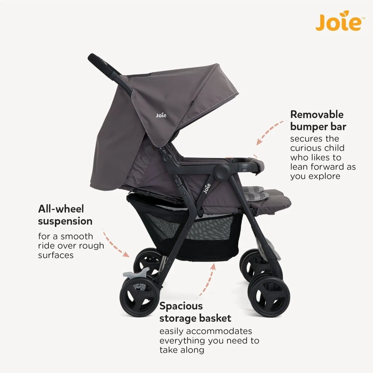 Joie Aire Twin W/ Rc DARK PEWTER