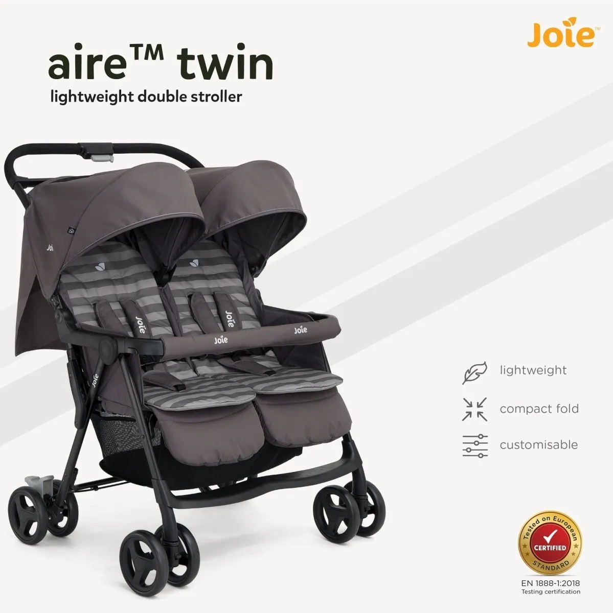 Joie Aire Twin W/ Rc DARK PEWTER