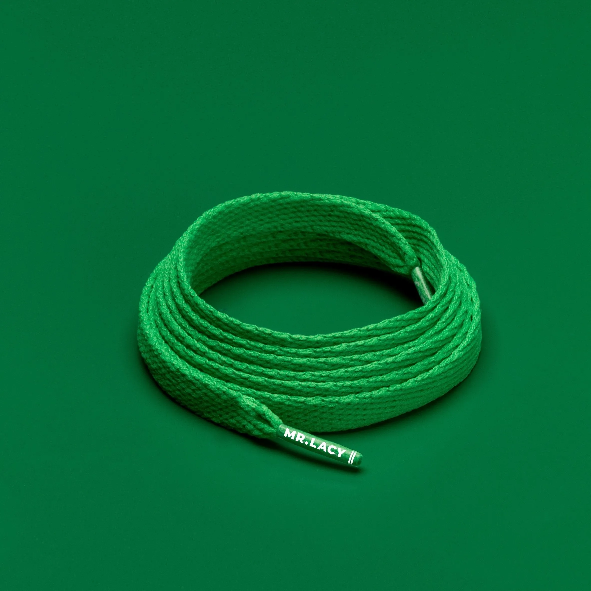 Junior Flatties Shoelaces · Kelly Green