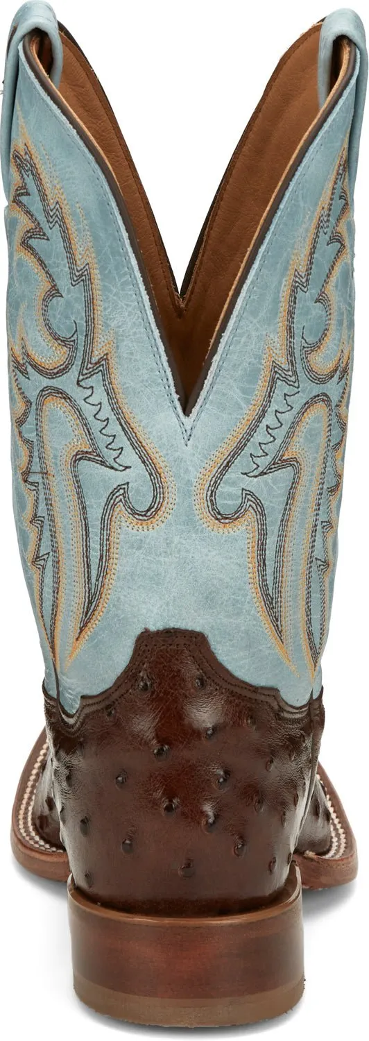 Justin 11in Mens Sky Blue Jacinto Leather Cowboy Boots