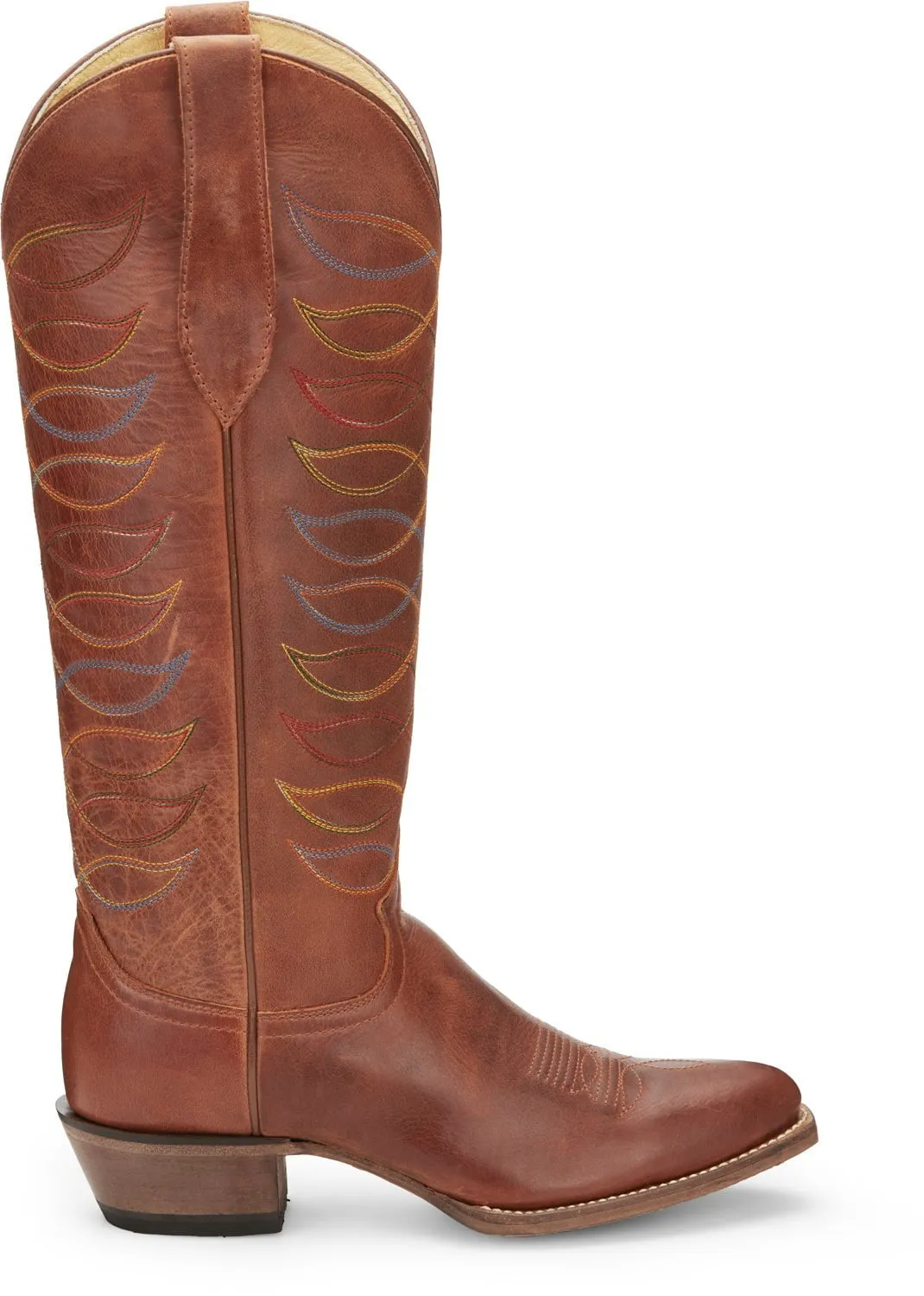 Justin 15in Womens Rustic Amber Whitley Leather Cowboy Boots