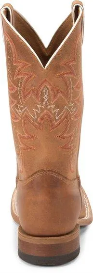 Justin Men's Bent Rail Austin Distressed Cognac Cowboy Boots BR735