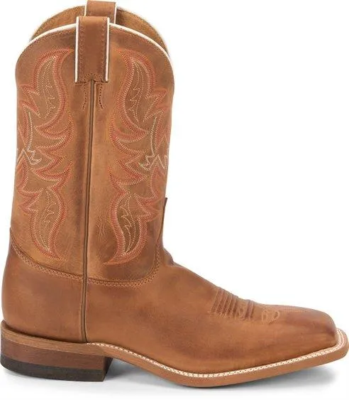 Justin Men's Bent Rail Austin Distressed Cognac Cowboy Boots BR735