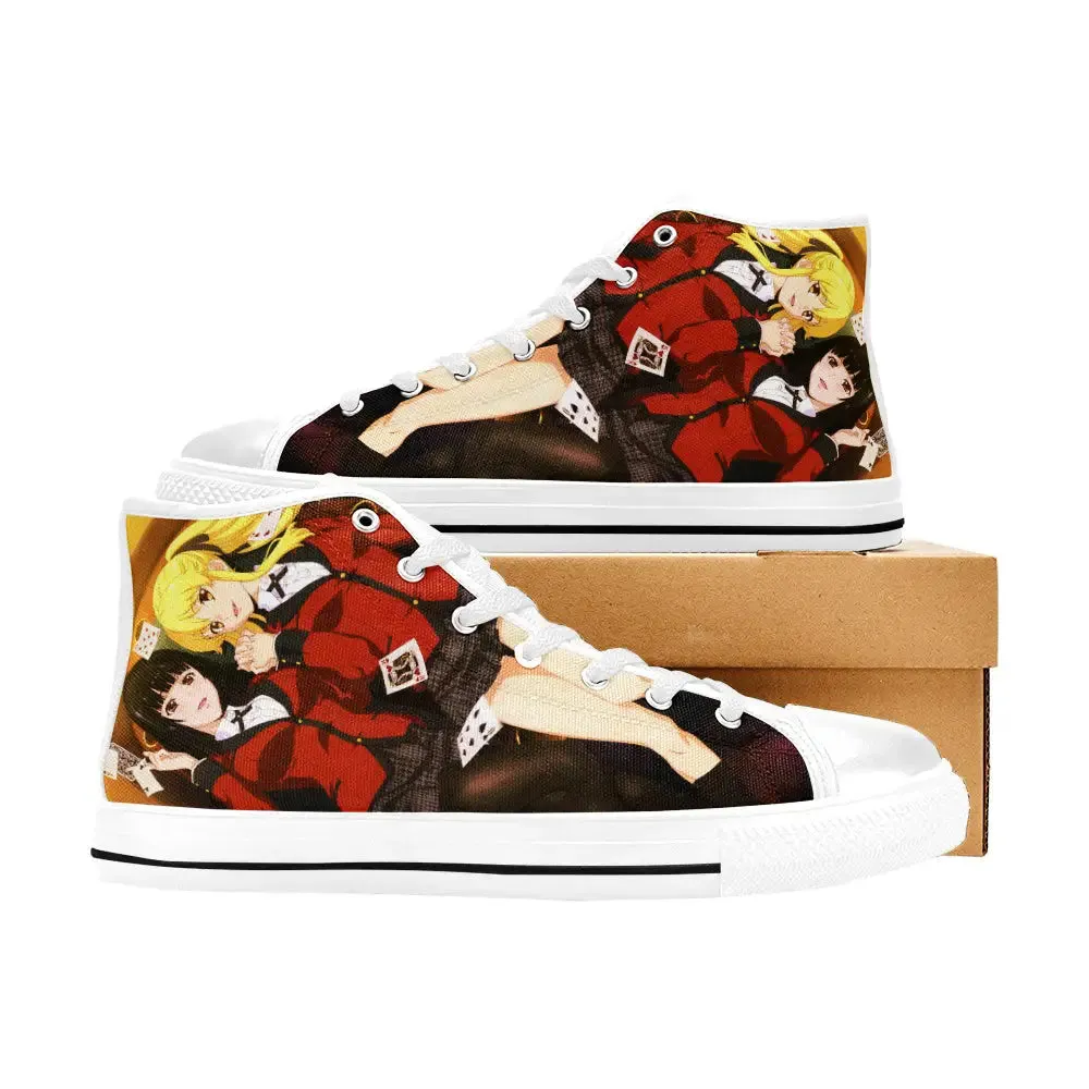 Kakegurui Compulsive Gambler Yumeko Mary Shoes High Top Sneakers for Kids and Adults