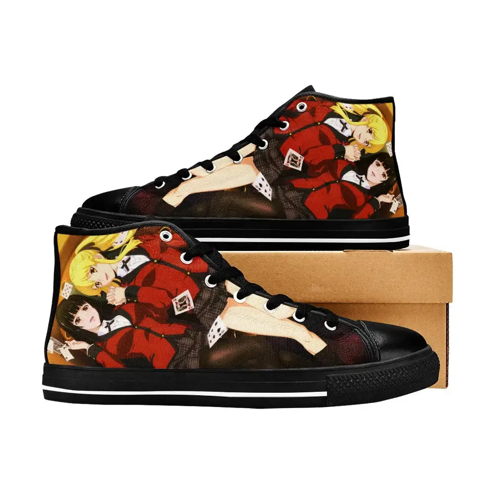 Kakegurui Compulsive Gambler Yumeko Mary Shoes High Top Sneakers for Kids and Adults