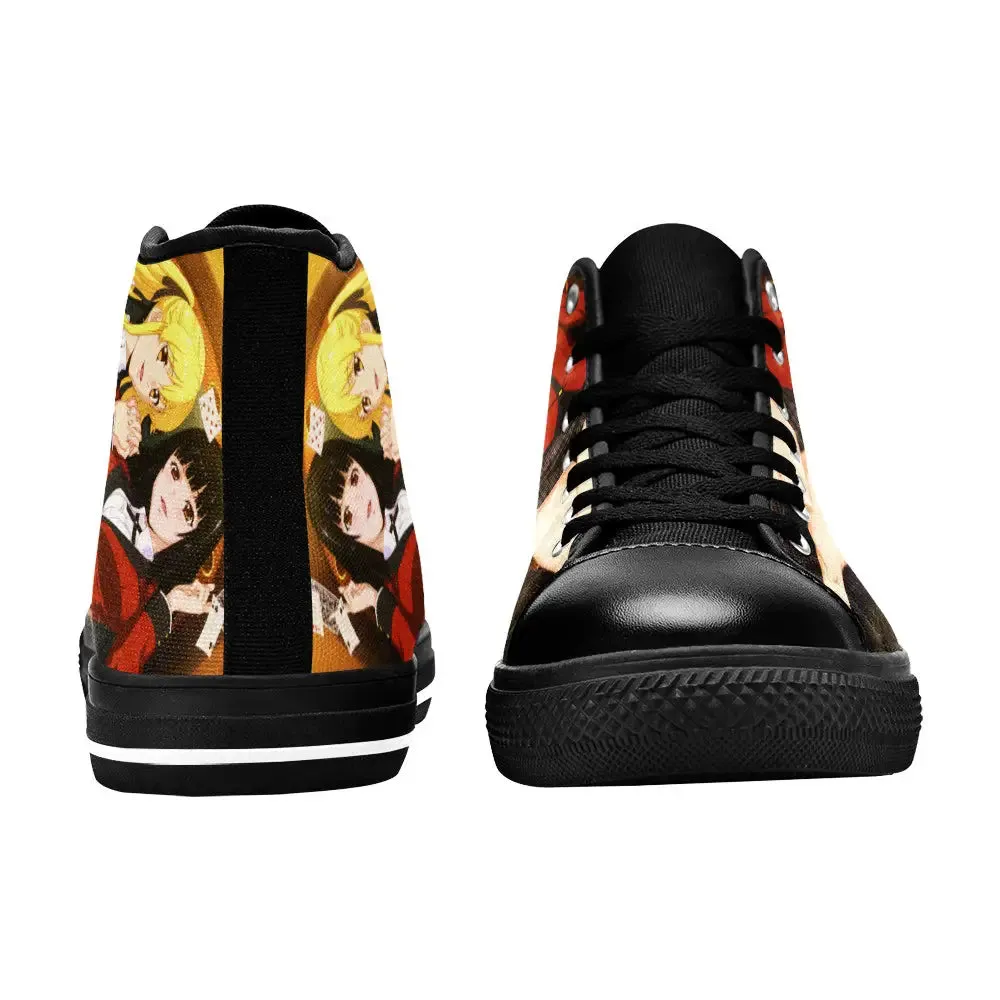 Kakegurui Compulsive Gambler Yumeko Mary Shoes High Top Sneakers for Kids and Adults