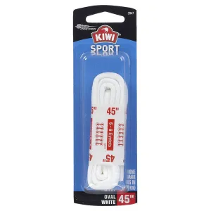 KIWI - White Oval Athletic Shoe Lace 45" - 1 Pair