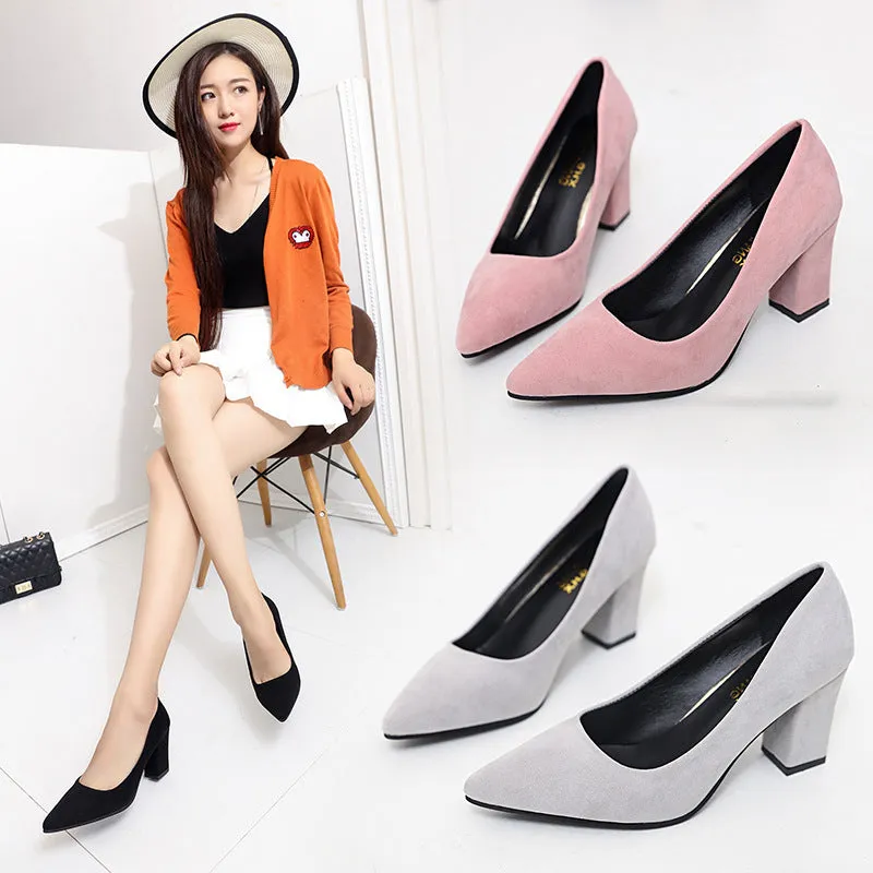 Korean Pointed Women's Shallow Mouth Shoes