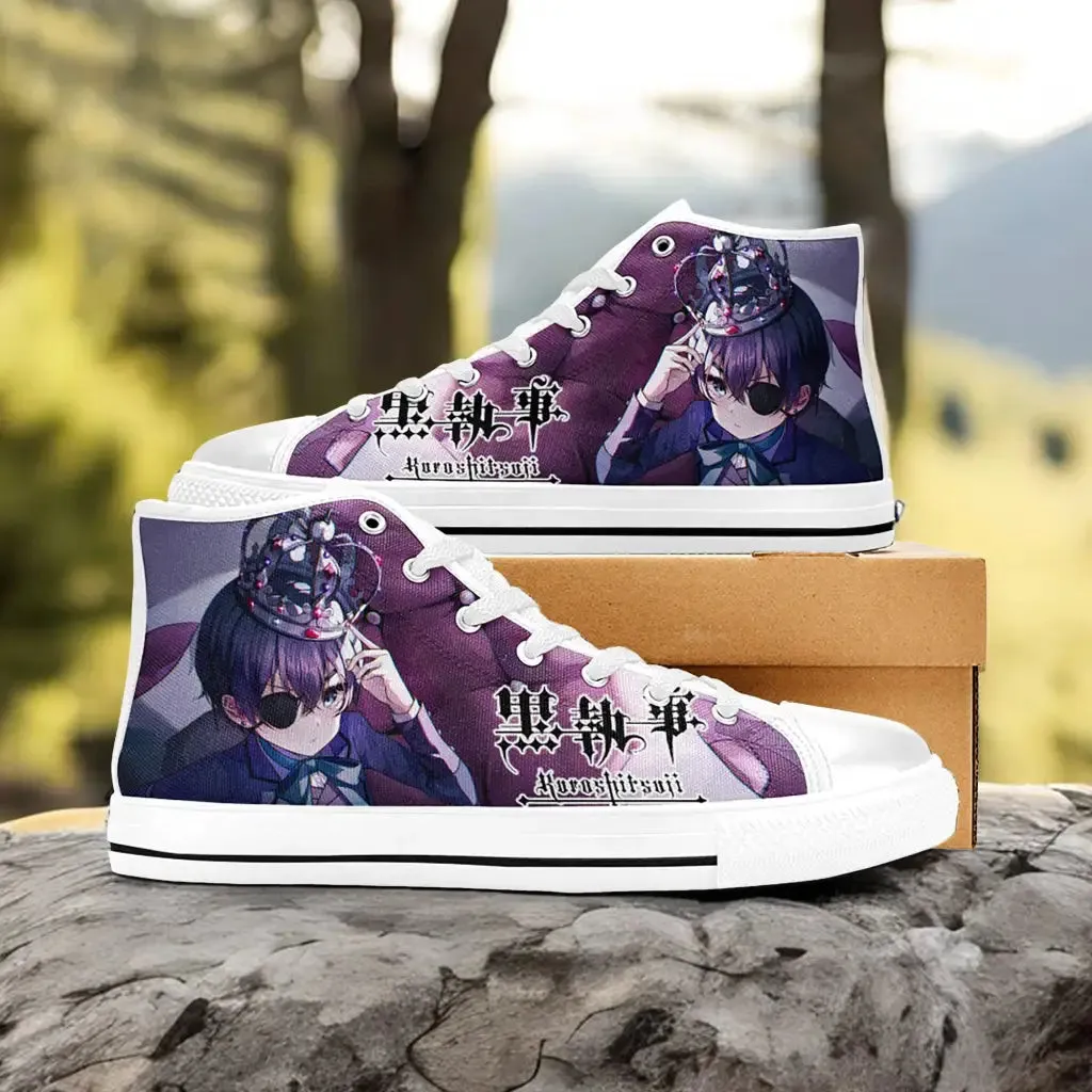 Kuroshitsuji Black Butler Shoes High Tops Sneakers for Kids and Adults