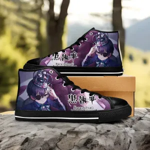 Kuroshitsuji Black Butler Shoes High Tops Sneakers for Kids and Adults