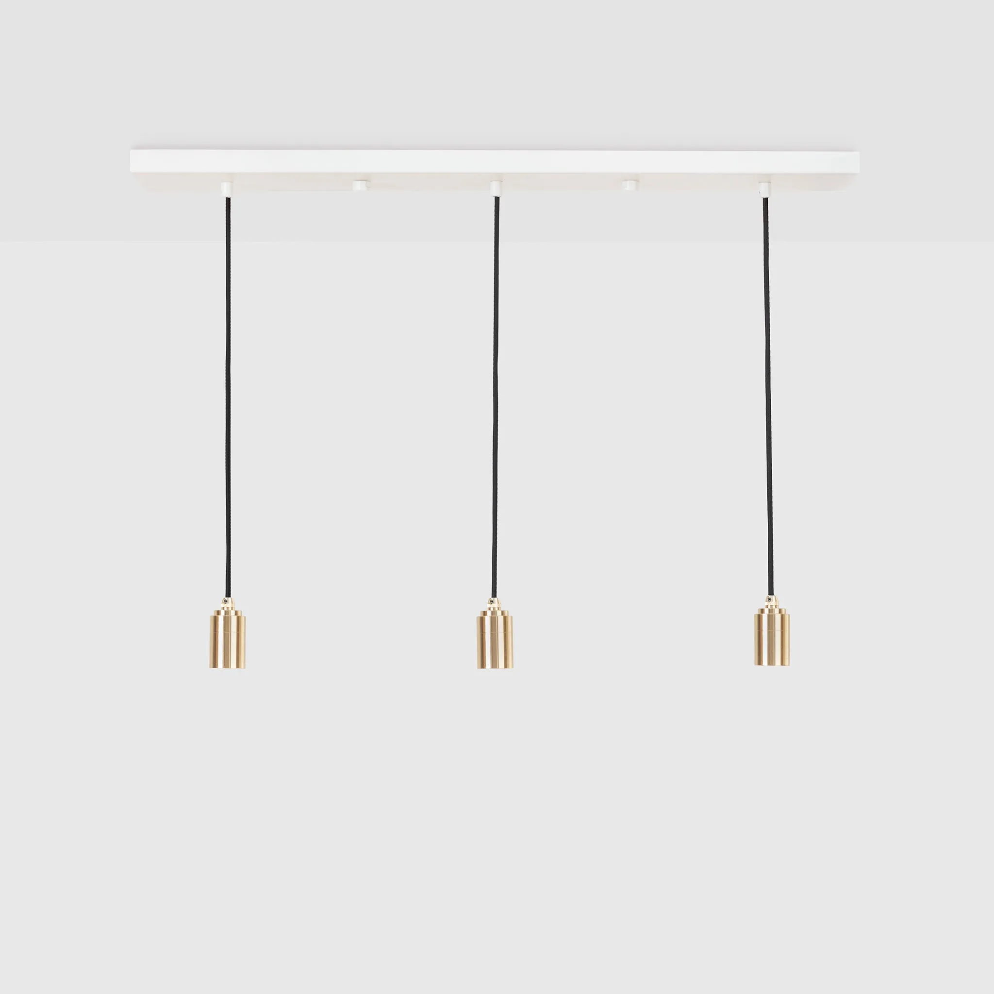 Linear Triple Pendant in Brass