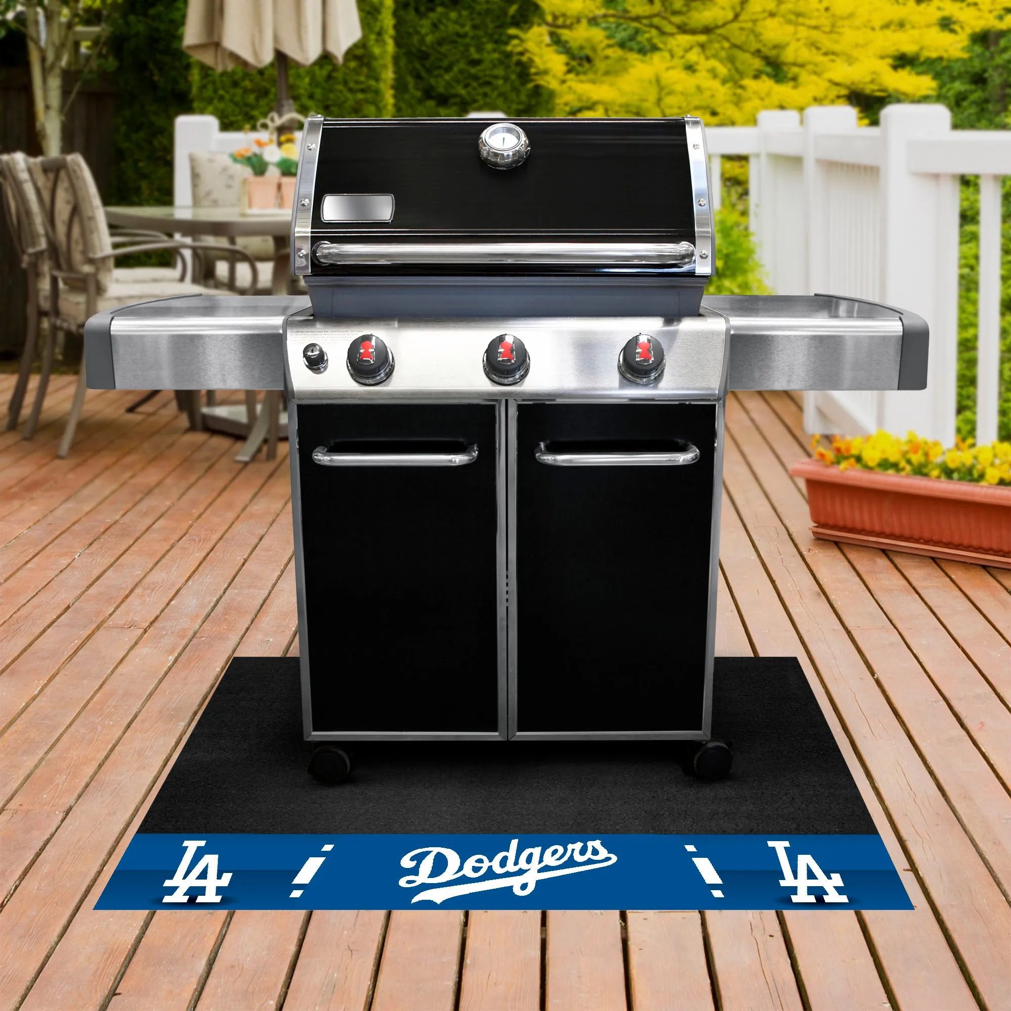 Los Angeles Dodgers Vinyl Grill Mat - 26in. x 42in.