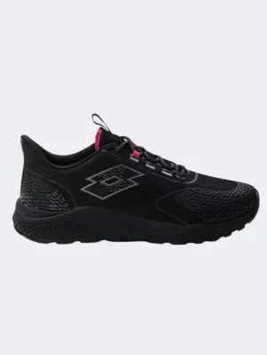 Lotto Kibra Amf Women Running Shoes Black/Titan/Pink