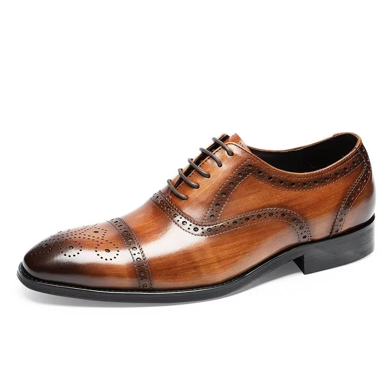 LuxeLeather Classy Brogues Dress Shoes