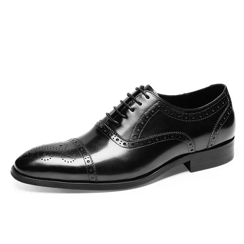 LuxeLeather Classy Brogues Dress Shoes