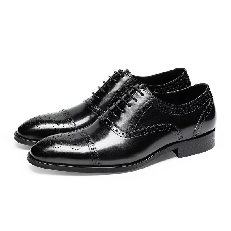 LuxeLeather Classy Brogues Dress Shoes