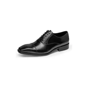 LuxeTex Exotic Cow Leather Oxford Dress Shoes