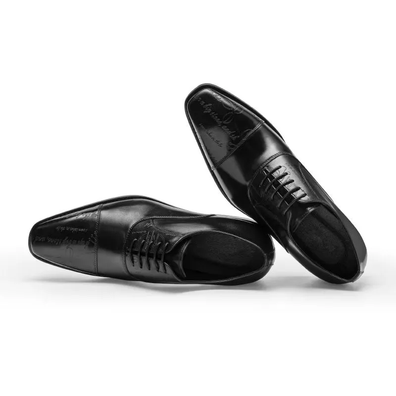 LuxeTex Exotic Cow Leather Oxford Dress Shoes