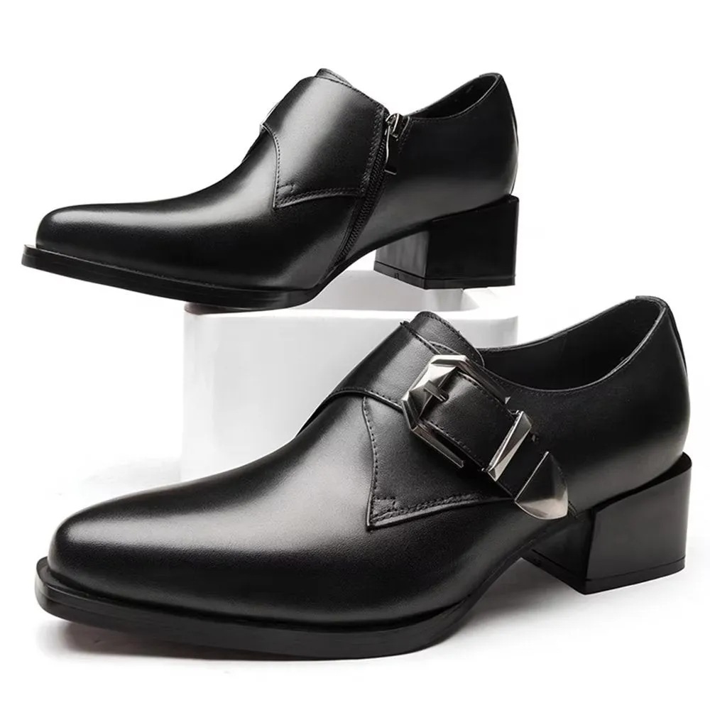 Luxury Pointed Toe Monkstrap Dress Shoes