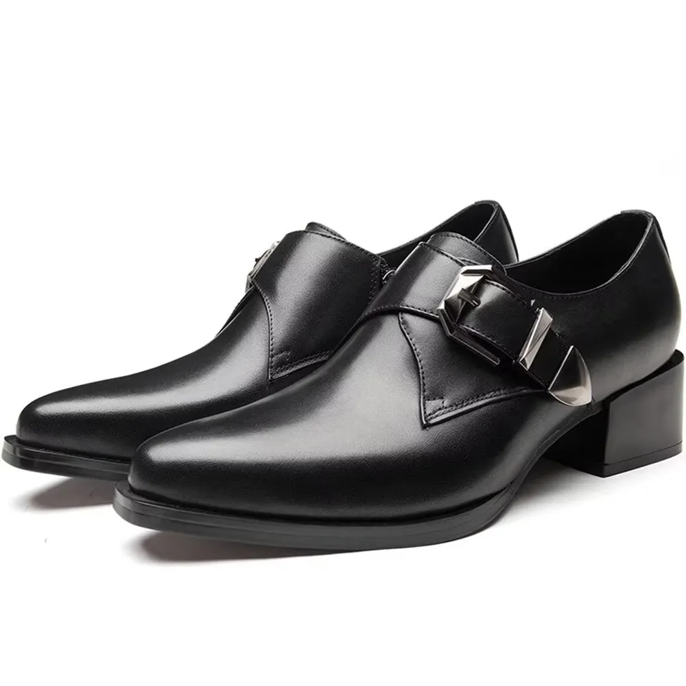 Luxury Pointed Toe Monkstrap Dress Shoes