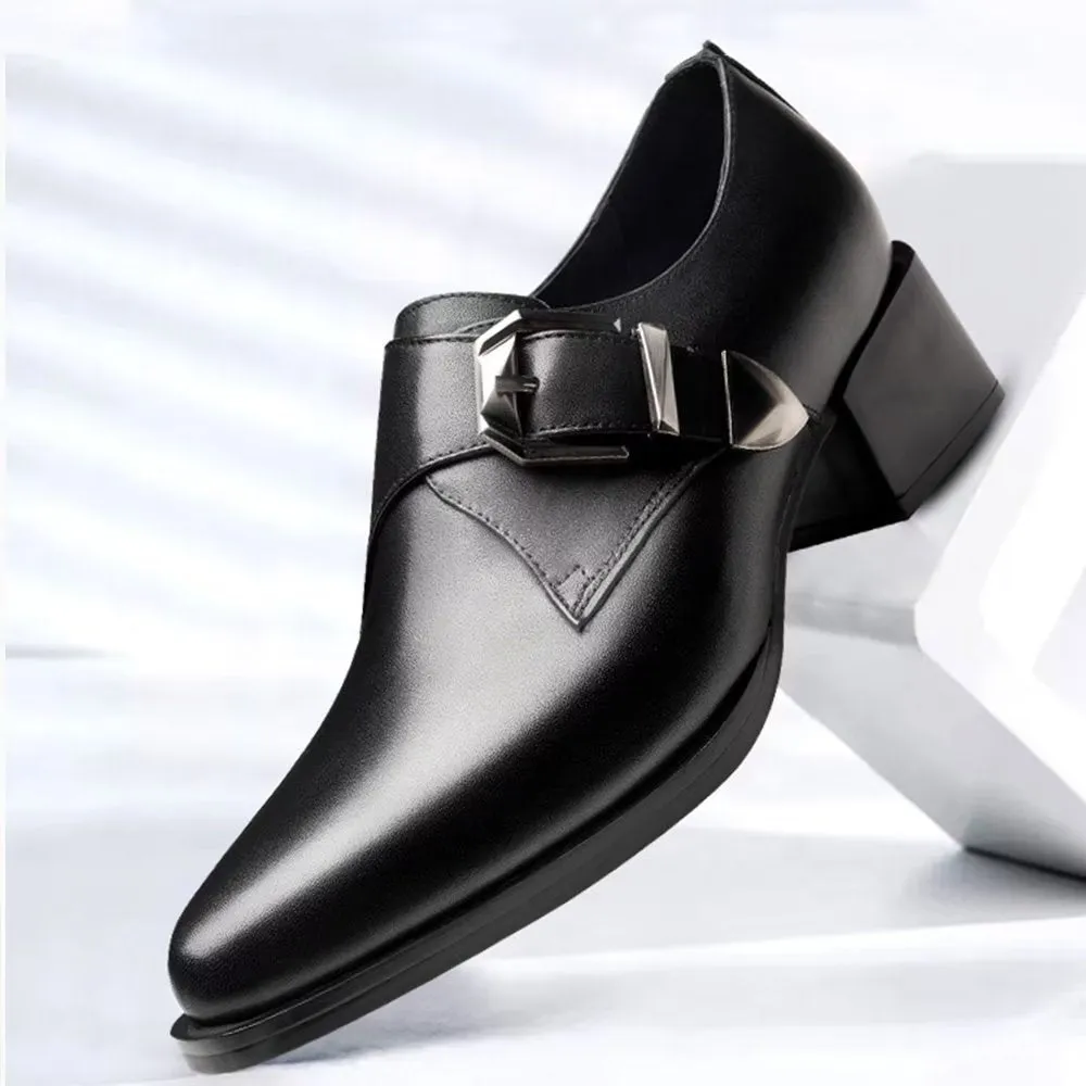 Luxury Pointed Toe Monkstrap Dress Shoes