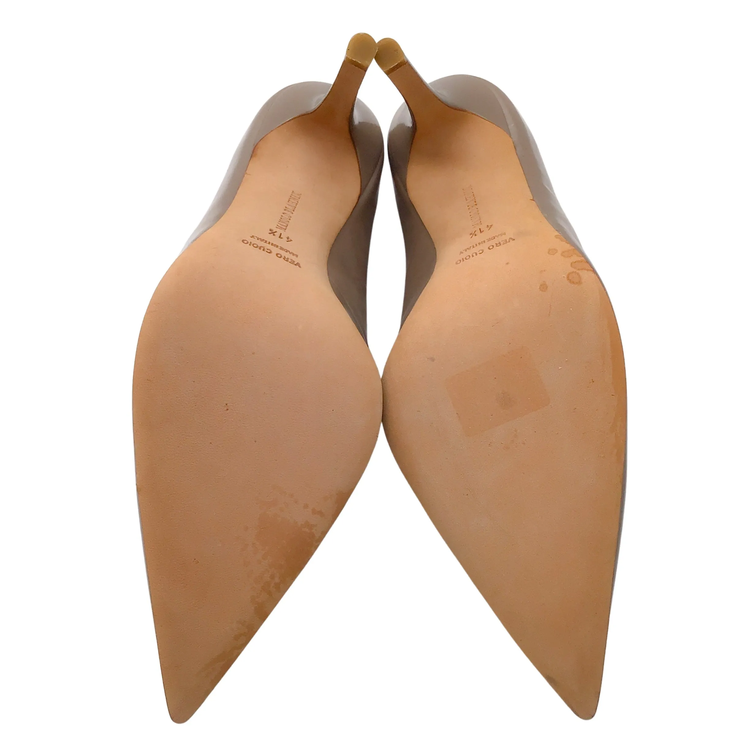 Manolo Blahnik Beige Pearl Mary Jane Pumps