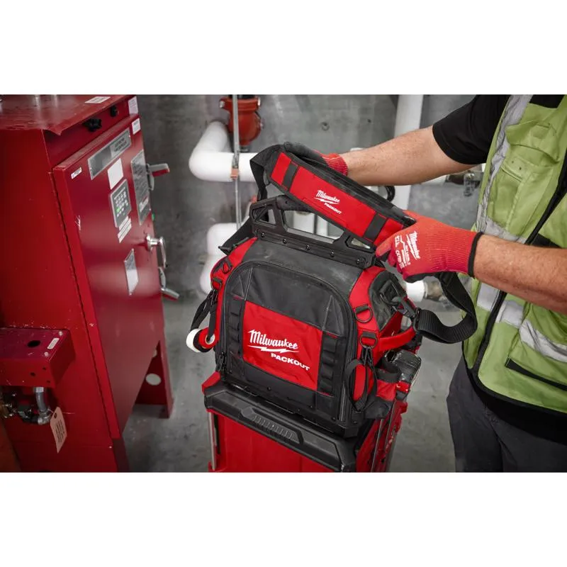 Milwaukee PACKOUT 10 in. W X 19.8 in. H Ballistic Tool Bag 65 pocket Black/Red 1 pc