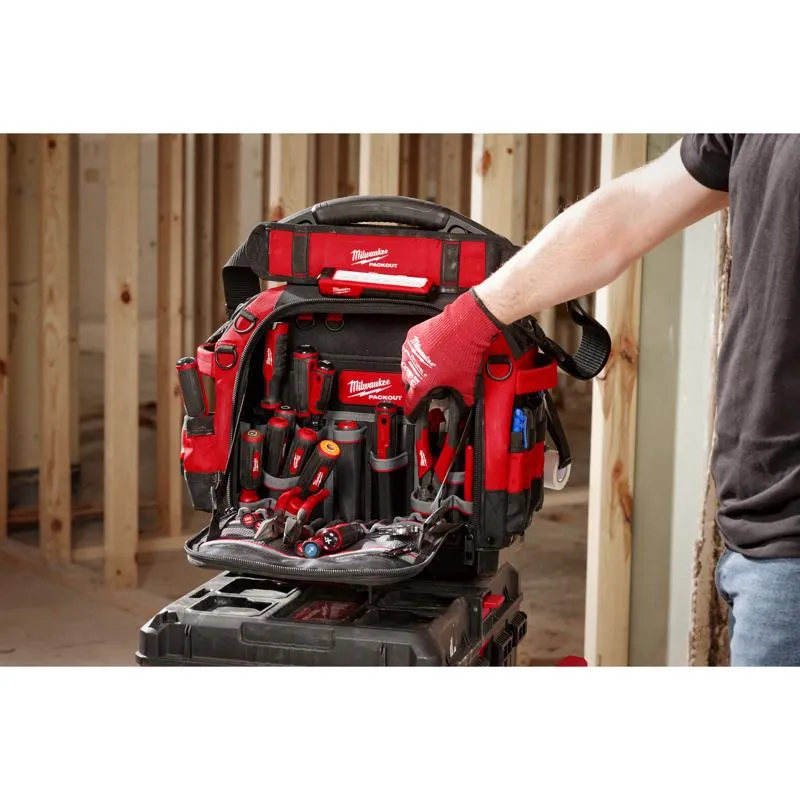 Milwaukee PACKOUT 10 in. W X 19.8 in. H Ballistic Tool Bag 65 pocket Black/Red 1 pc