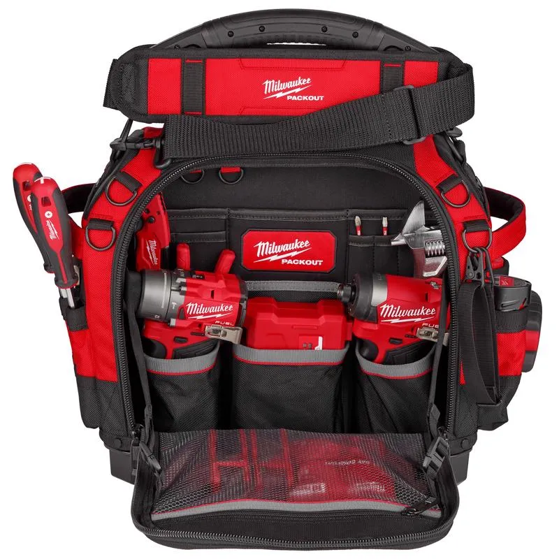 Milwaukee PACKOUT 10 in. W X 19.8 in. H Ballistic Tool Bag 65 pocket Black/Red 1 pc