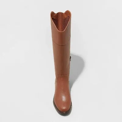 New - Women's Sienna Tall Dress Boots - A New Day Brown 7