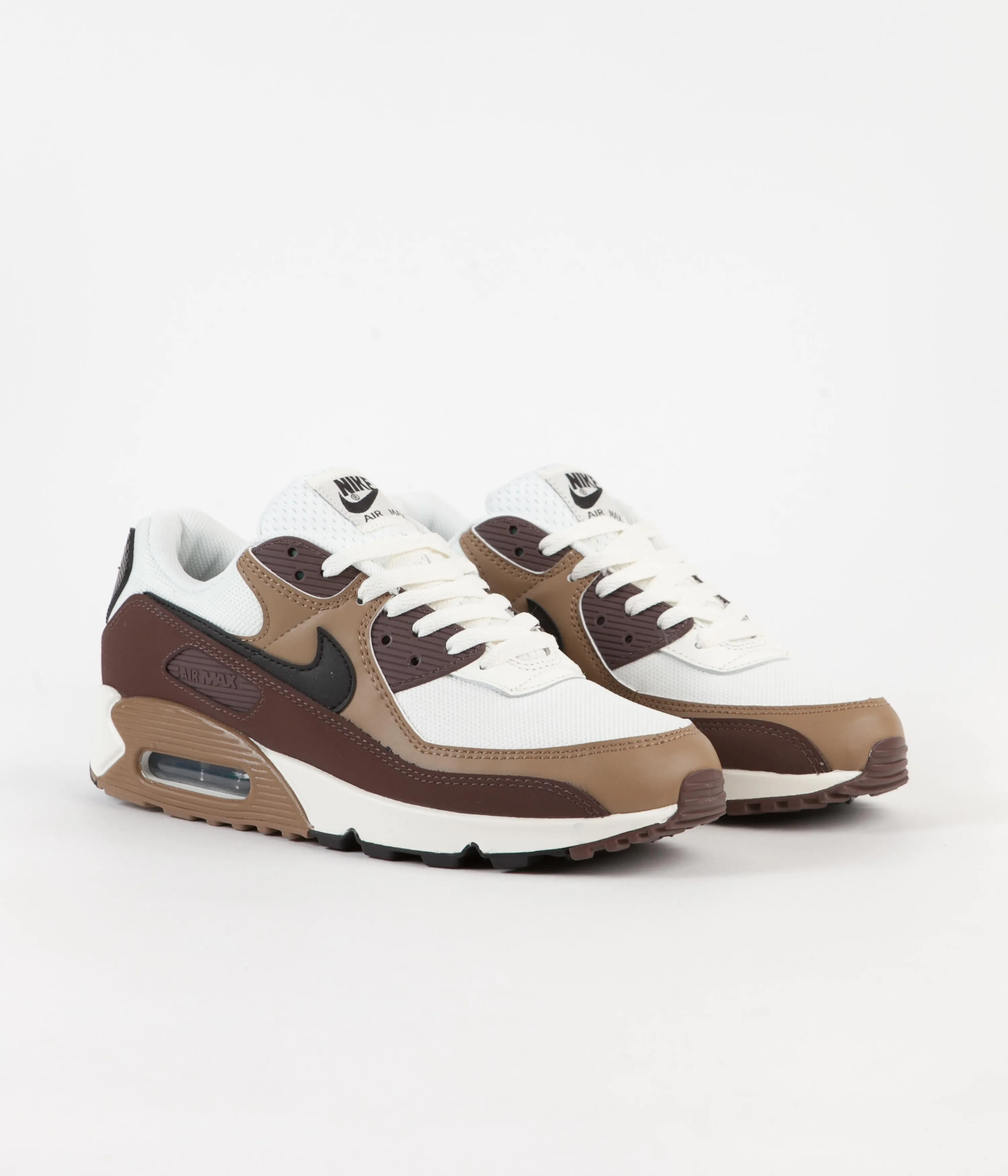 Nike Air Max 90 Shoes - Dark Driftwood / Black - Sail - Light Chocolate